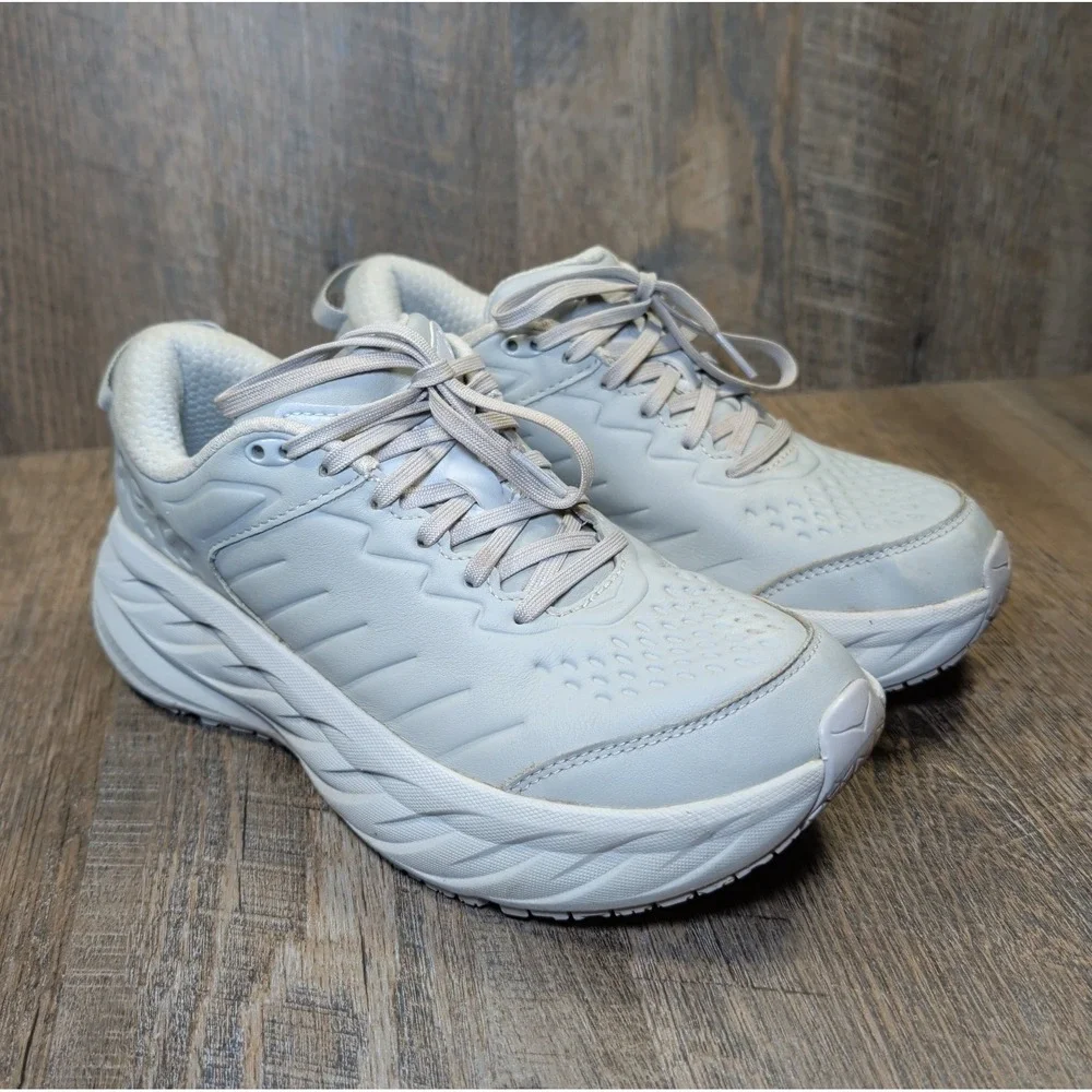 HOKA One Bondi SR Slip Resistant Harbor Mist / Lunar Rock Sneakers Womens Size 8